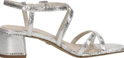 Tamaris Sandalen Hak Zilverkleur Outlet