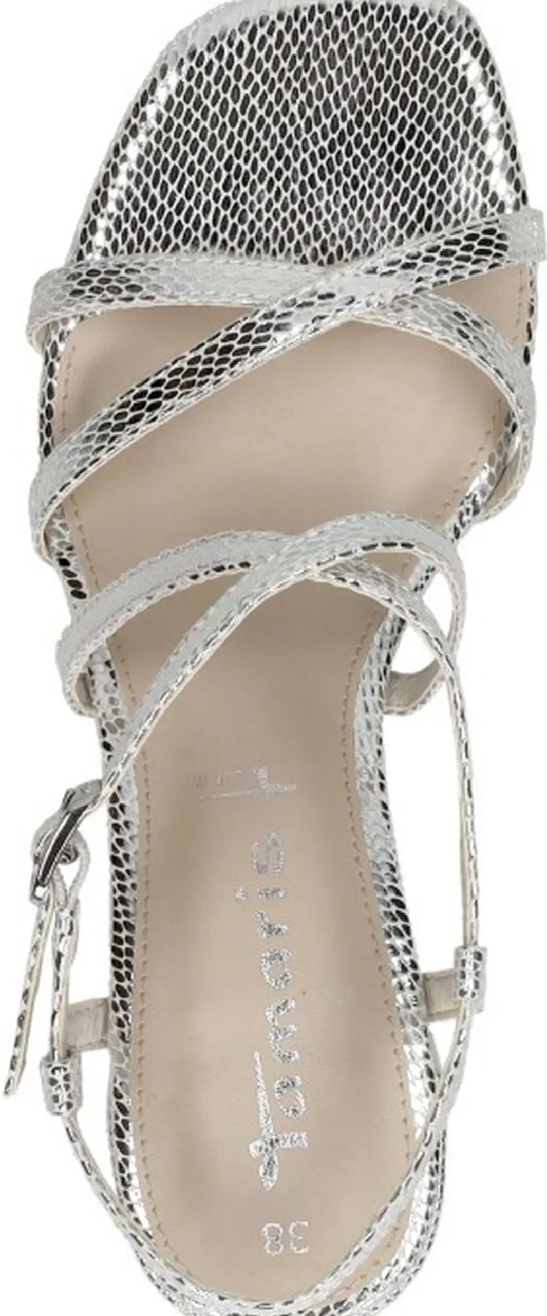 Tamaris Sandalen Hak Zilverkleur Outlet