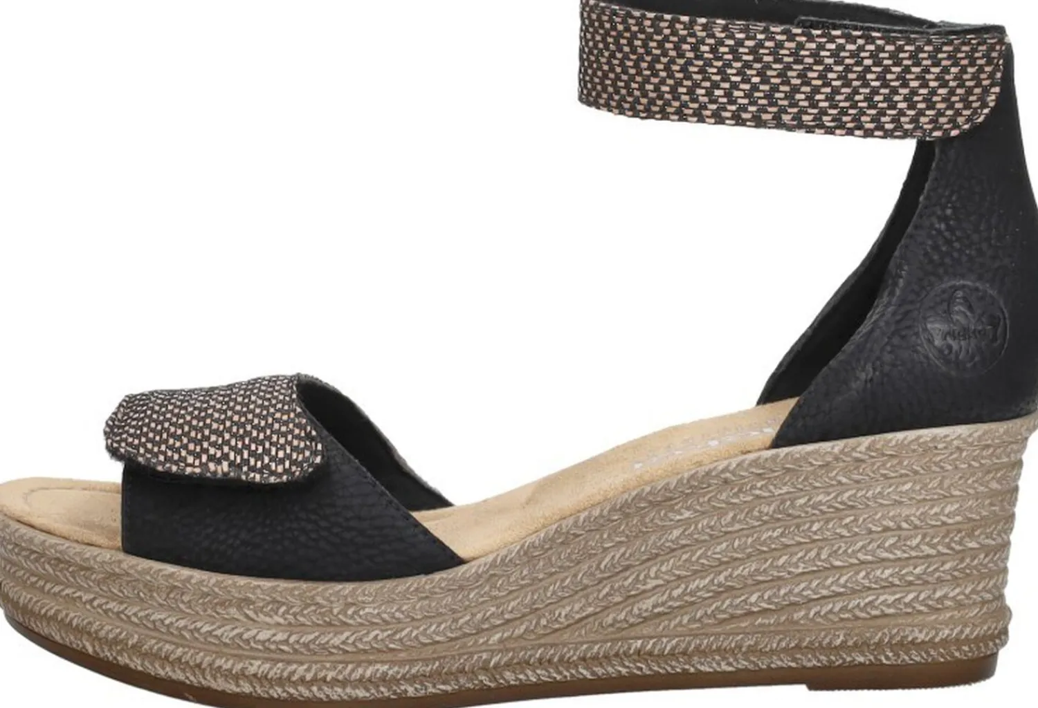 Rieker Sandalen Hak Zwart New