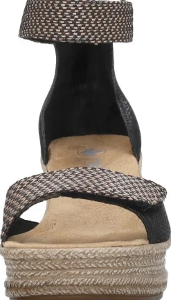 Rieker Sandalen Hak Zwart New