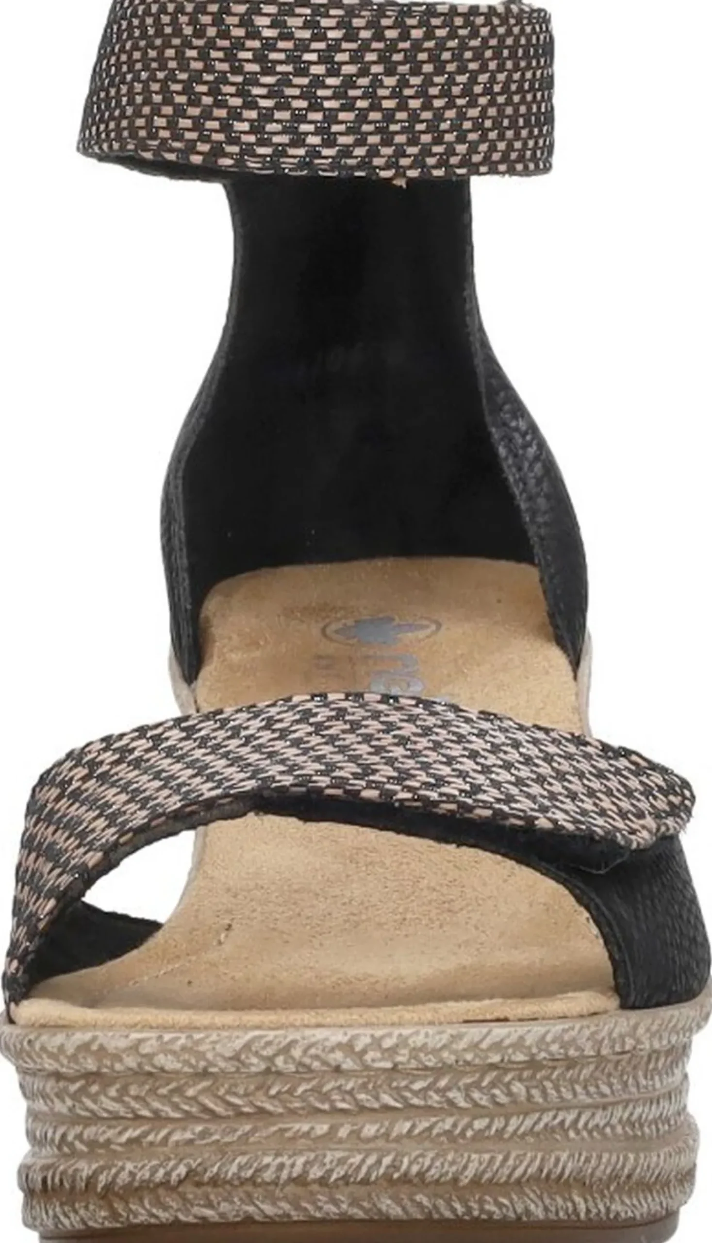 Rieker Sandalen Hak Zwart New