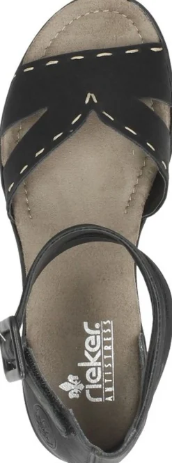 Rieker Sandalen Hak Zwart Best