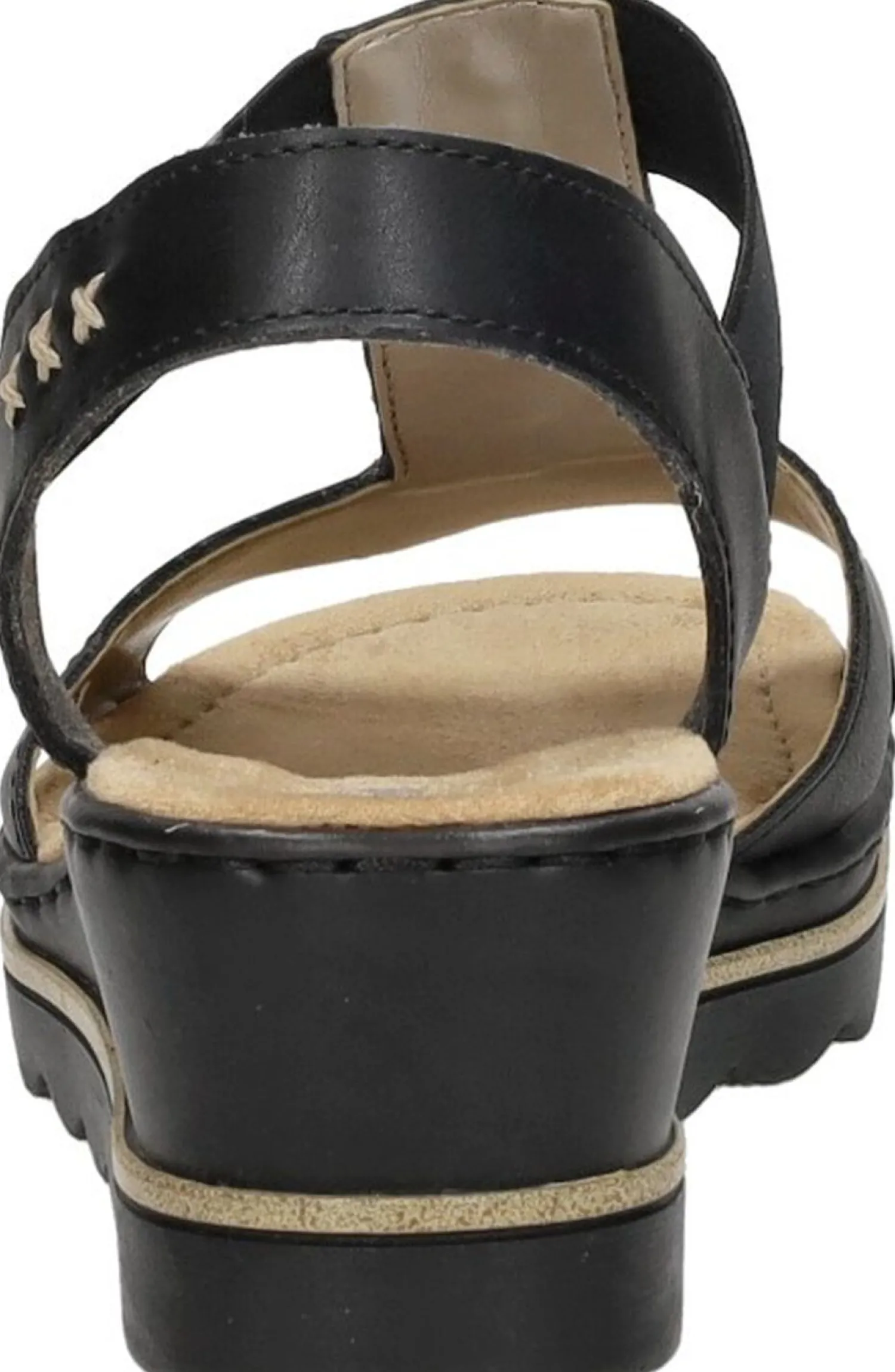 Rieker Sandalen Hak Zwart New