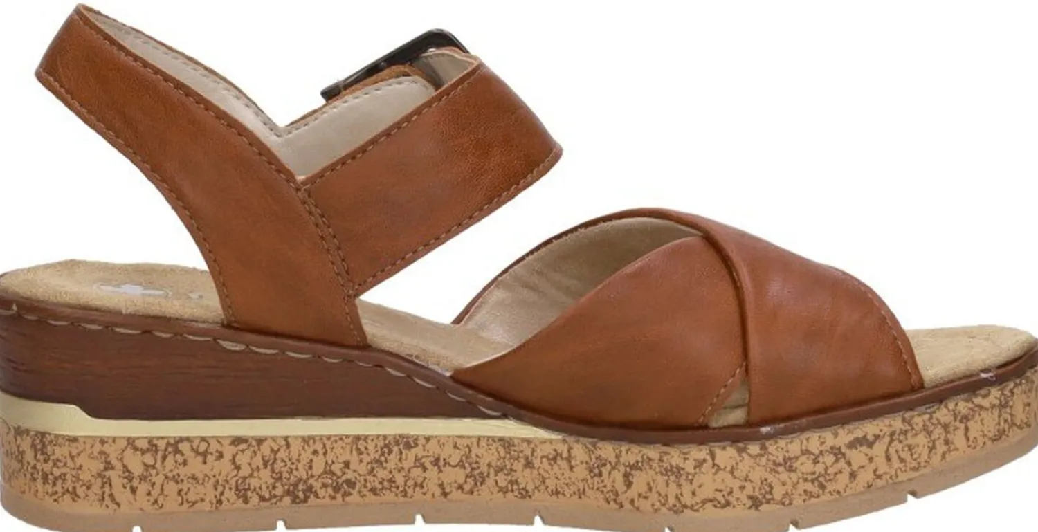 Rieker Sandalen Hak Cognac New