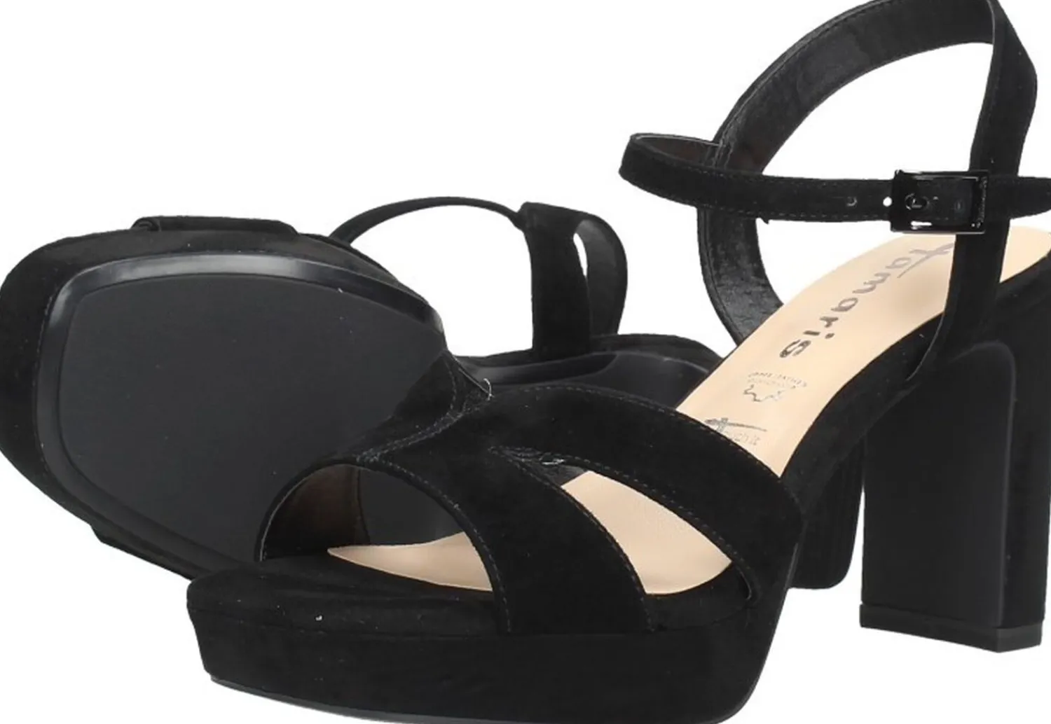 Tamaris Sandalen Hak Zwart Fashion