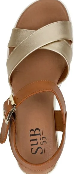 Sub55 Sandalen Hak Cognac Hot