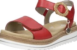 Remonte Sandalen Plat Rood New