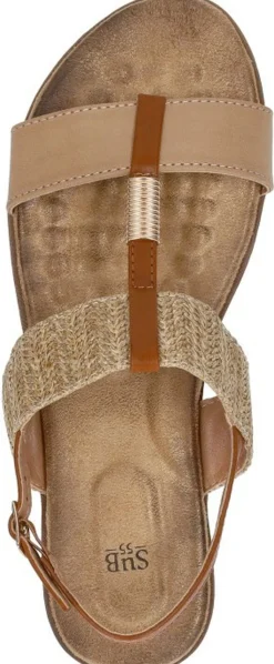 Sub55 Sandalen Plat Beige Sale