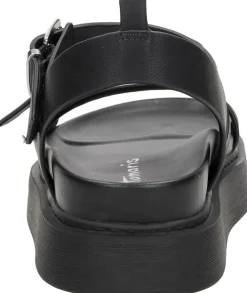 Tamaris Sandalen Plat Zwart Clearance