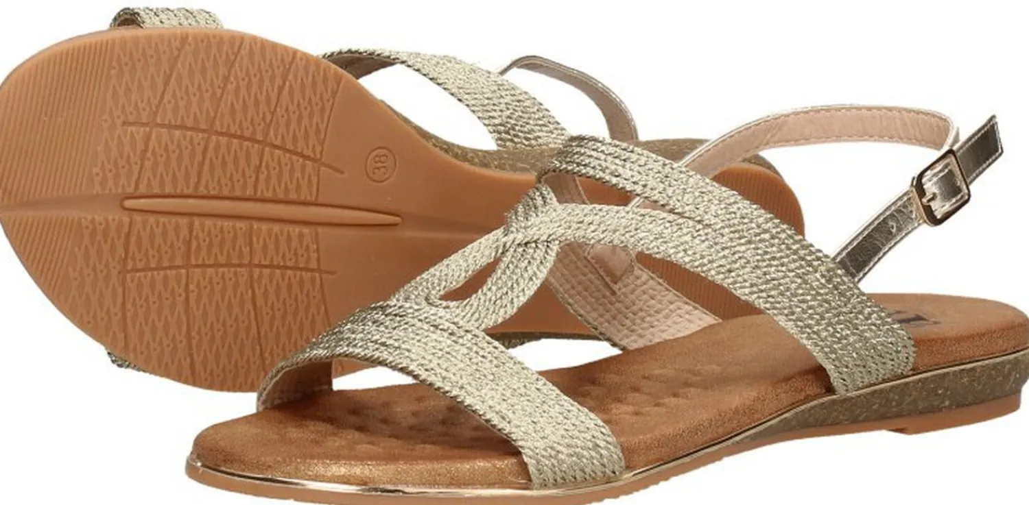 Sub55 Sandalen Plat Taupe Fashion