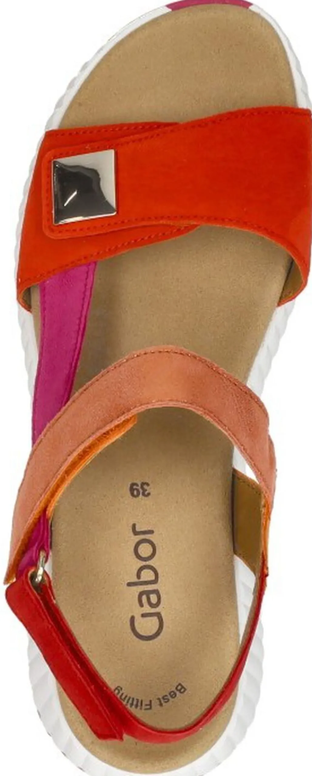 Gabor Sandalen Plat Oranje Hot