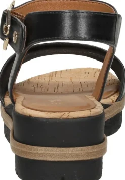 Tamaris Sandalen Plat Zwart New