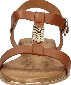 Sub55 Sandalen Plat Cognac Outlet