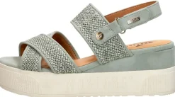 Mustang Sandalen Plat Groen Outlet