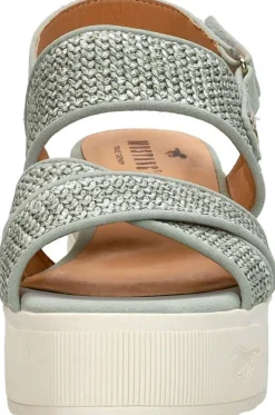 Mustang Sandalen Plat Groen Outlet