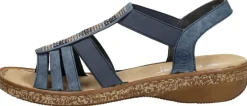 Rieker Sandalen Plat Blauw Hot