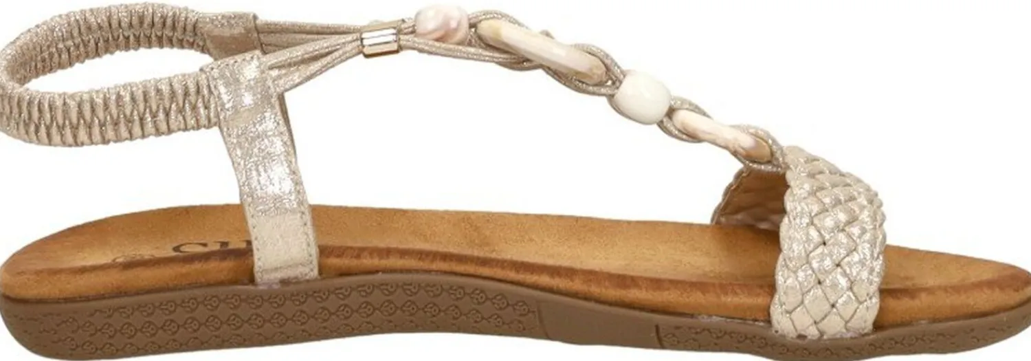 Sub55 Sandalen Plat Goudkleur New