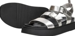 Tamaris Sandalen Plat Zilverkleur Hot