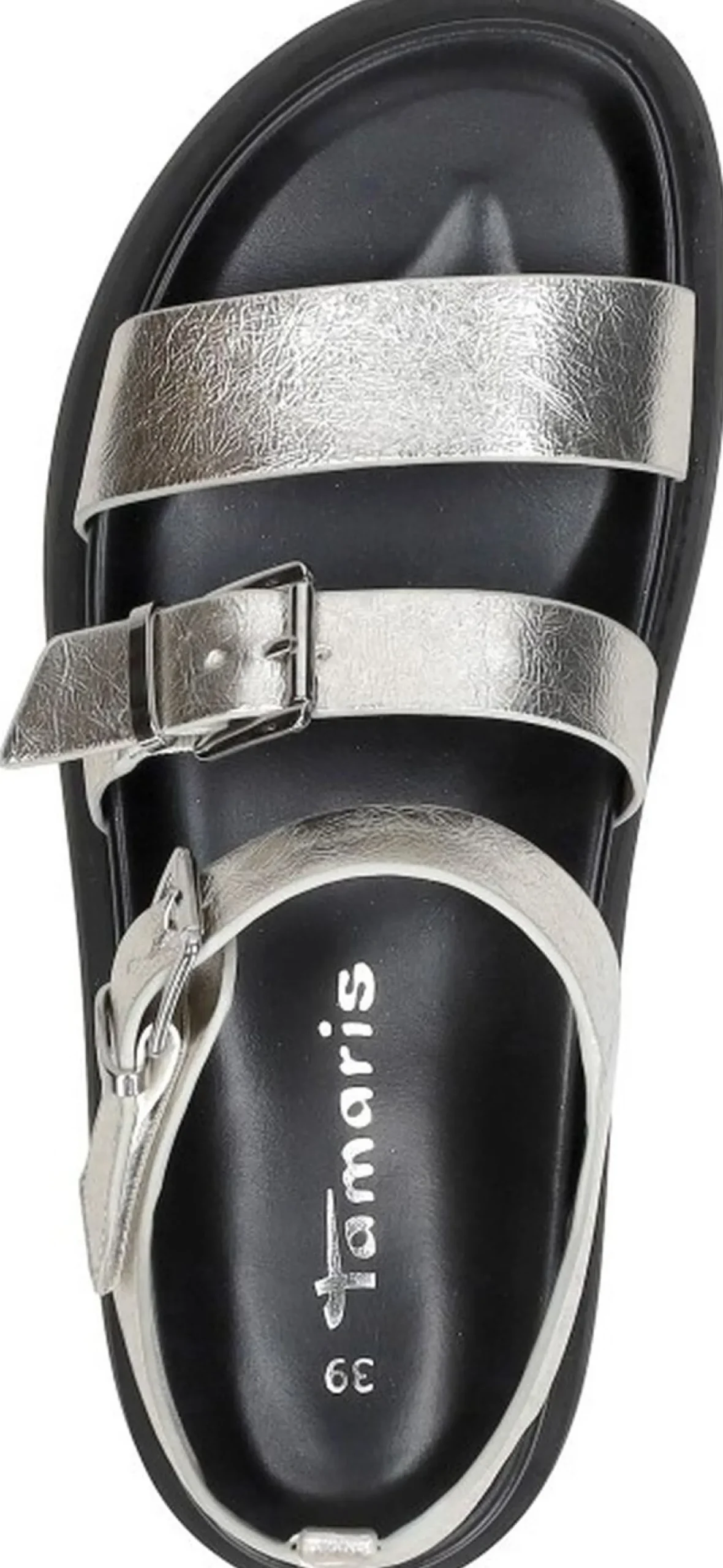 Tamaris Sandalen Plat Zilverkleur Hot