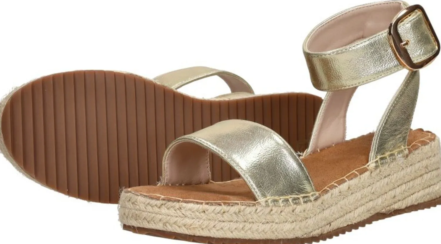 Sub55 Sandalen Plat Goudkleur Discount