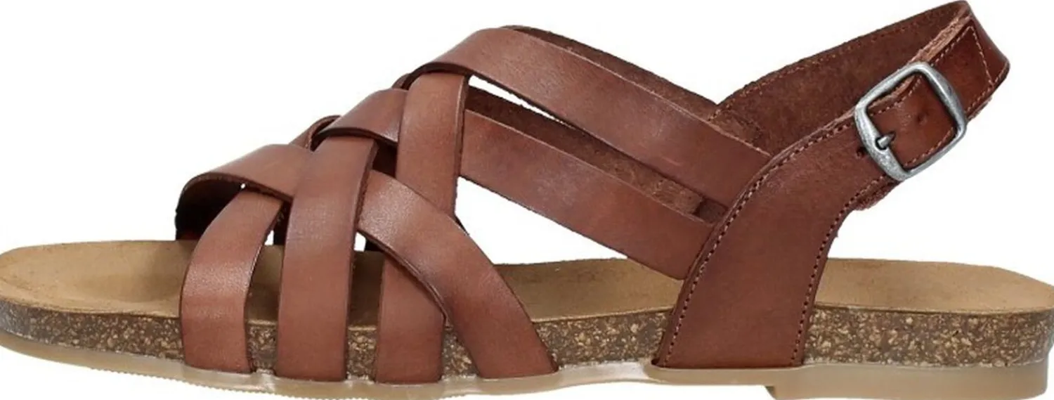 Cosmos Sandalen Plat Cognac Discount