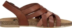 Cosmos Sandalen Plat Cognac Discount
