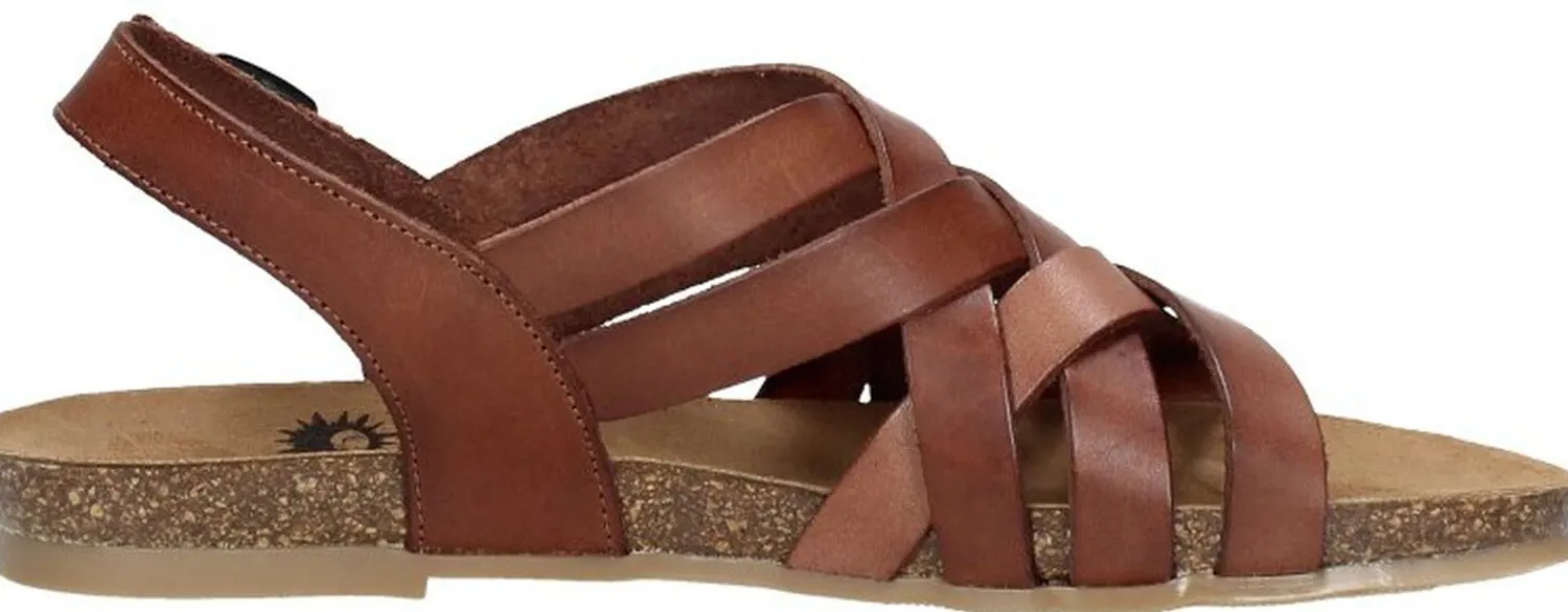 Cosmos Sandalen Plat Cognac Discount