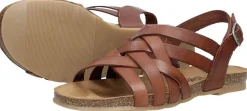 Cosmos Sandalen Plat Cognac Discount