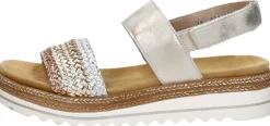 Remonte Sandalen Plat Goudkleur Fashion