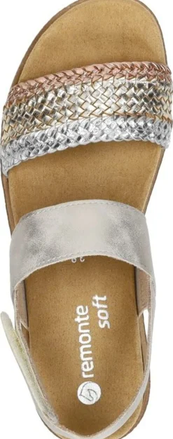 Remonte Sandalen Plat Goudkleur Fashion