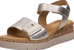 Gabor Sandalen Plat Goudkleur Sale