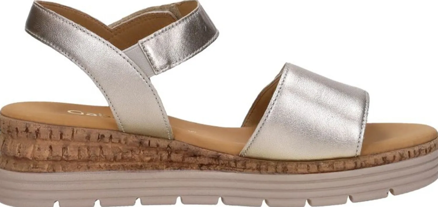 Gabor Sandalen Plat Goudkleur Sale