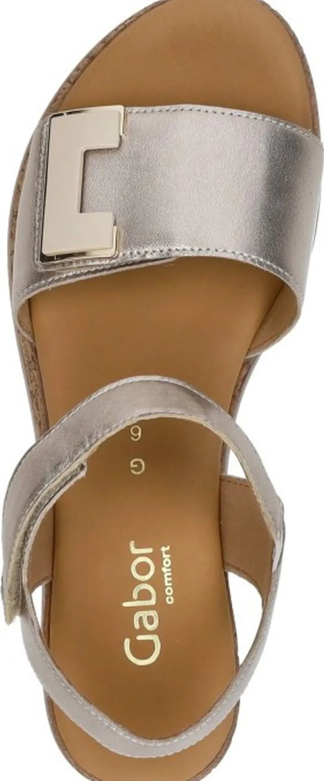 Gabor Sandalen Plat Goudkleur Sale