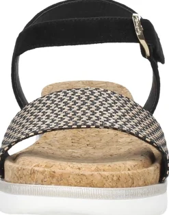 Tamaris Sandalen Plat Zwart New