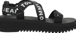 Tommy Hilfiger Sandalen Plat Zwart Online