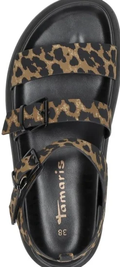 Tamaris Sandalen Plat Beige New