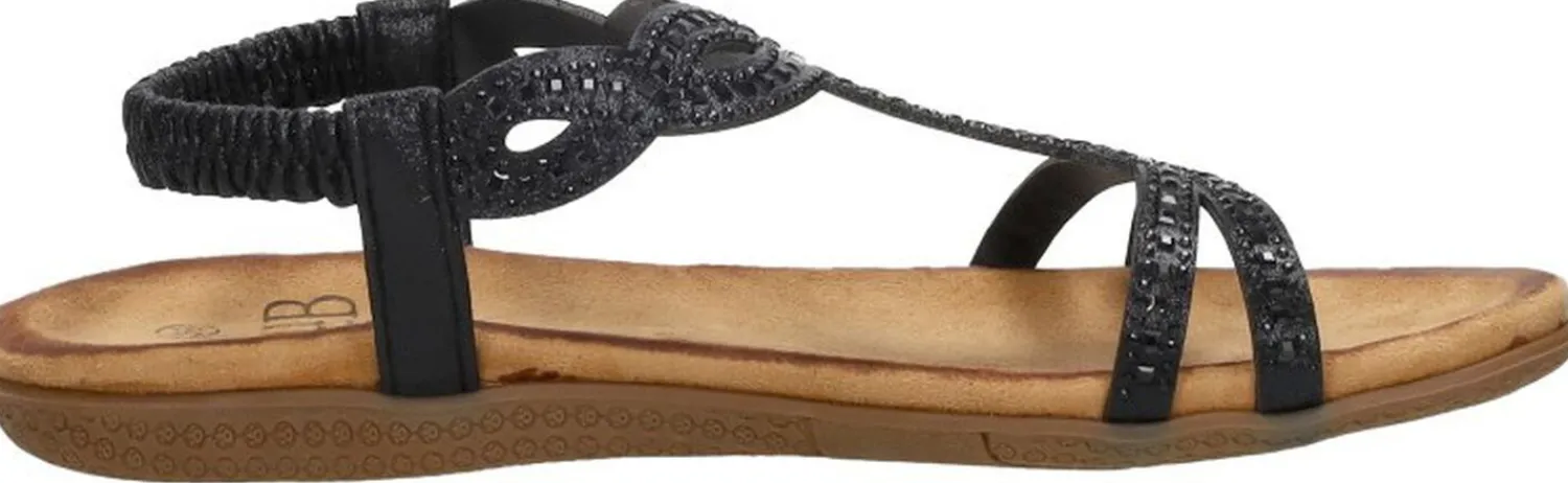 Sub55 Sandalen Plat Zwart Online