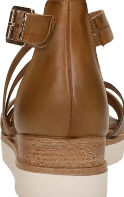 Tamaris Sandalen Plat Cognac New