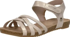 Mustang Sandalen Plat Goudkleur Outlet