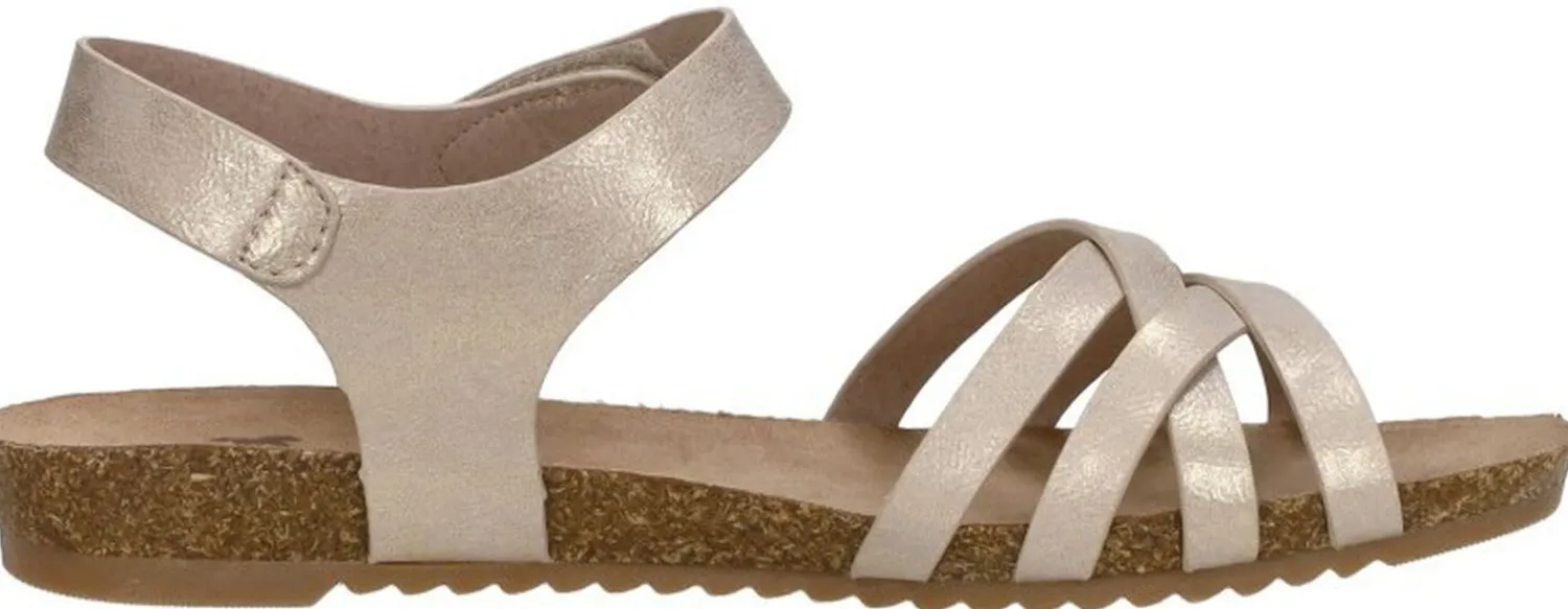Mustang Sandalen Plat Goudkleur Outlet