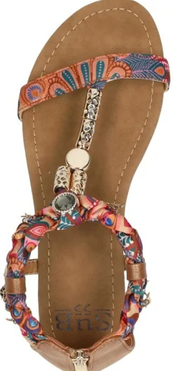 Sub55 Sandalen Plat Cognac Sale