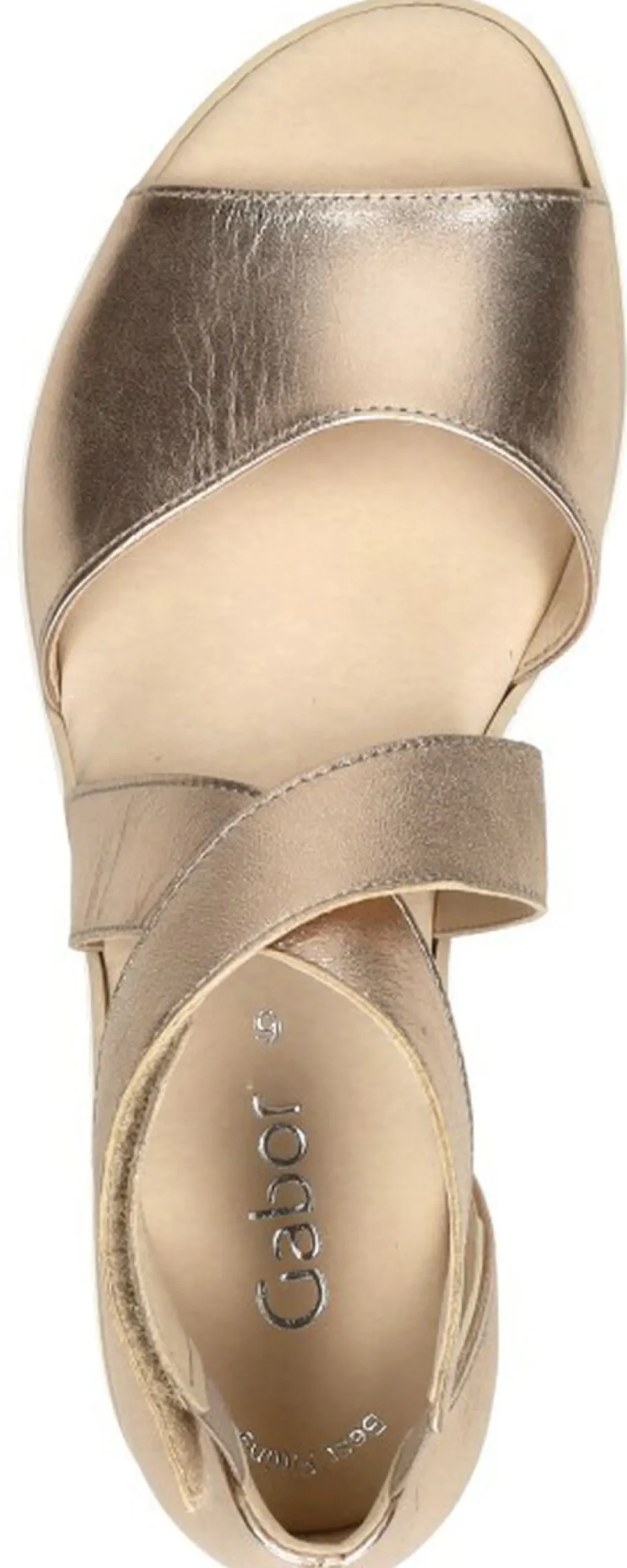 Gabor Sandalen Plat Goudkleur Clearance