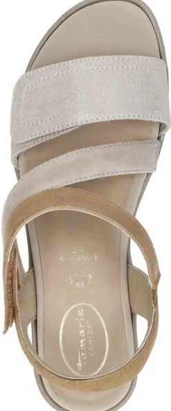 Tamaris Comfort Sandalen Plat Beige Best