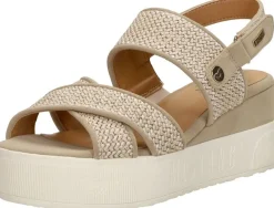 Mustang Sandalen Plat Beige Sale