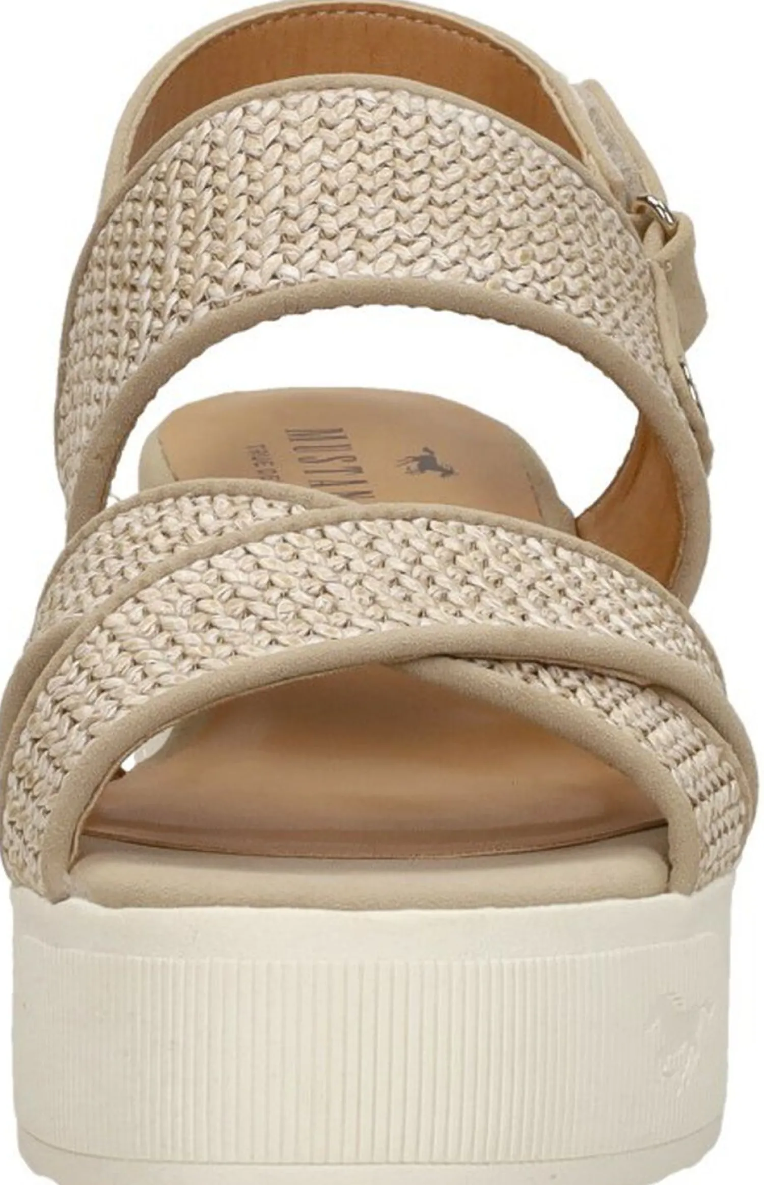 Mustang Sandalen Plat Beige Sale