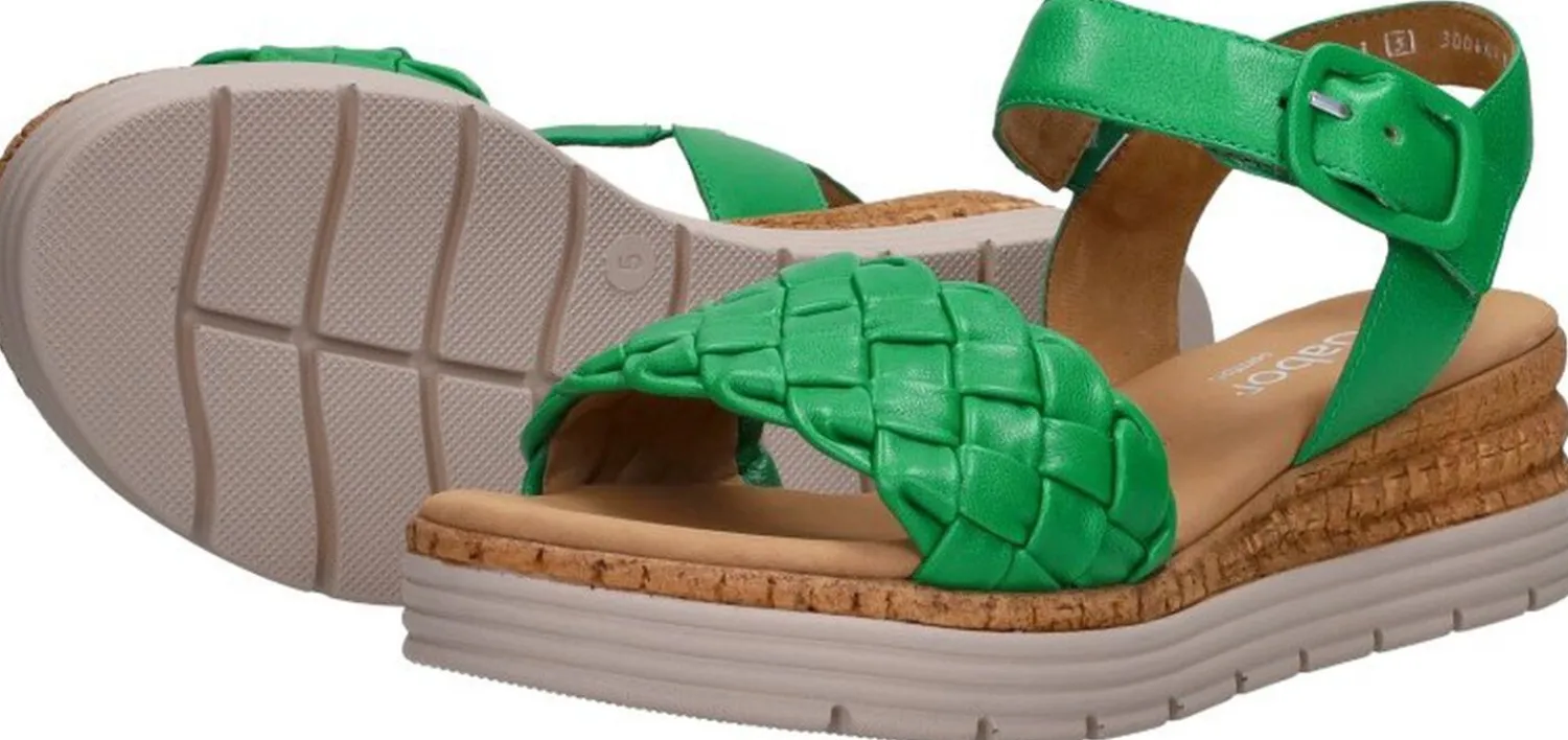 Gabor Sandalen Plat Groen Hot
