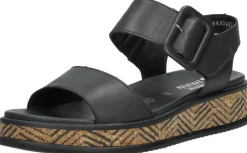 Rieker Sandalen Plat Zwart Outlet