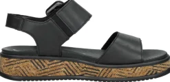 Rieker Sandalen Plat Zwart Outlet