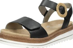 Remonte Sandalen Plat Zwart Best