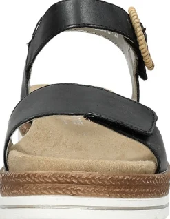 Remonte Sandalen Plat Zwart Best